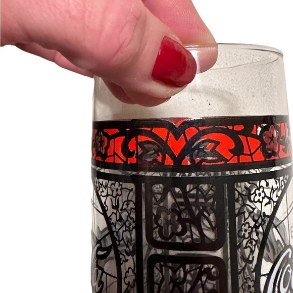 RARE-1 Vintage Coca-~Cola Glass Tiffany Style Stained, PRICE IS FOR ONE GLASS - Picture 13 of 17